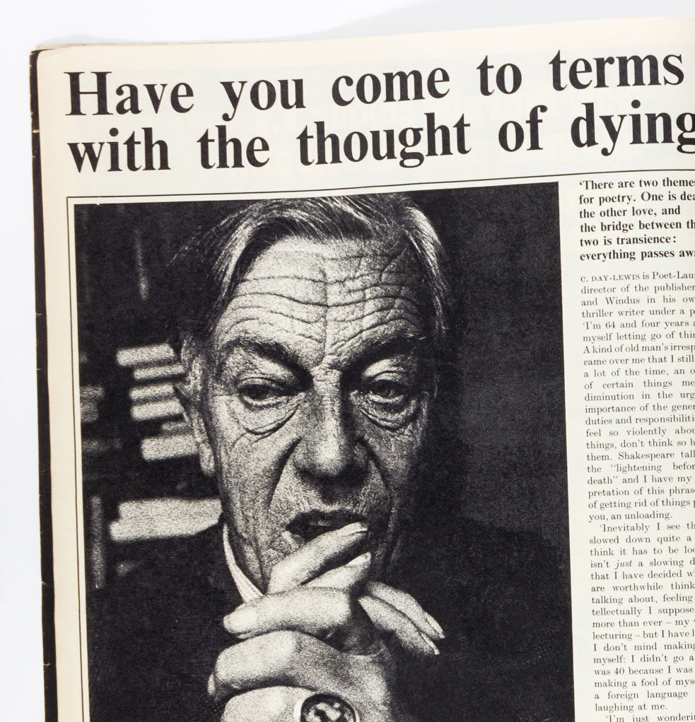 Death COLIN JONES Roald Dahl CECIL DAY LEWIS Nicol Williamson OBSERVER magazine