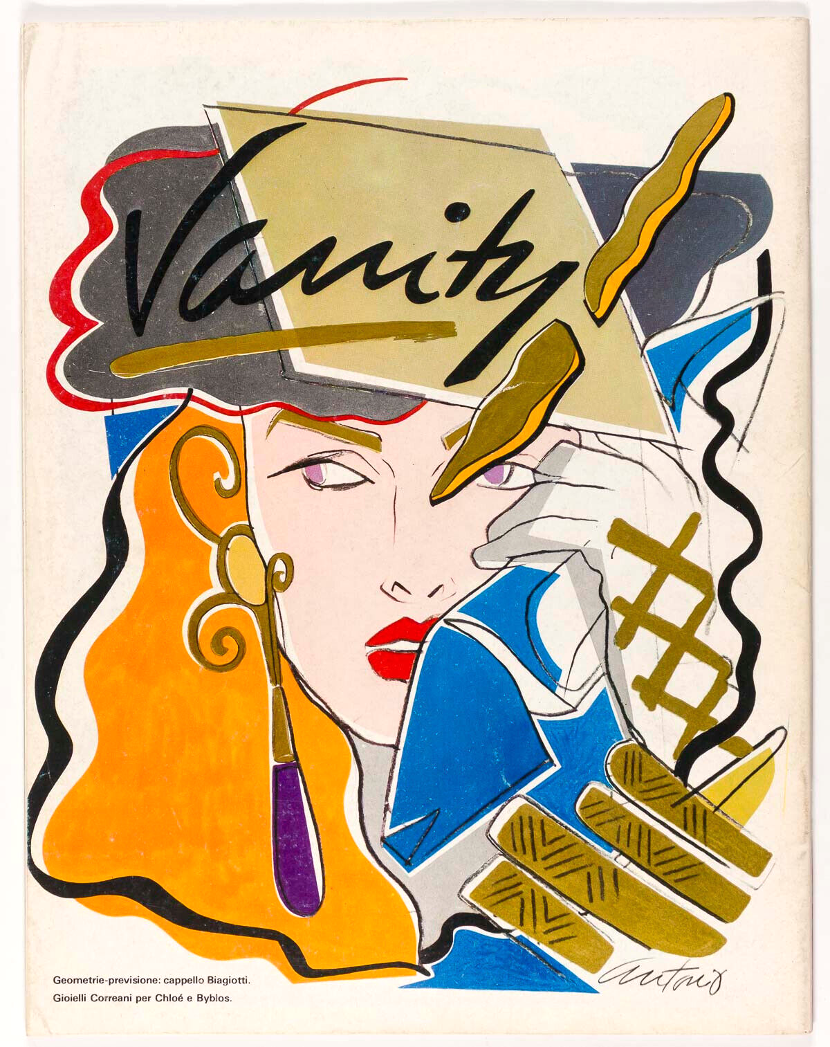 ANTONIO LOPEZ 48 illustration pages FENDI Ferre VANITY FASHION magazine # 0 1981