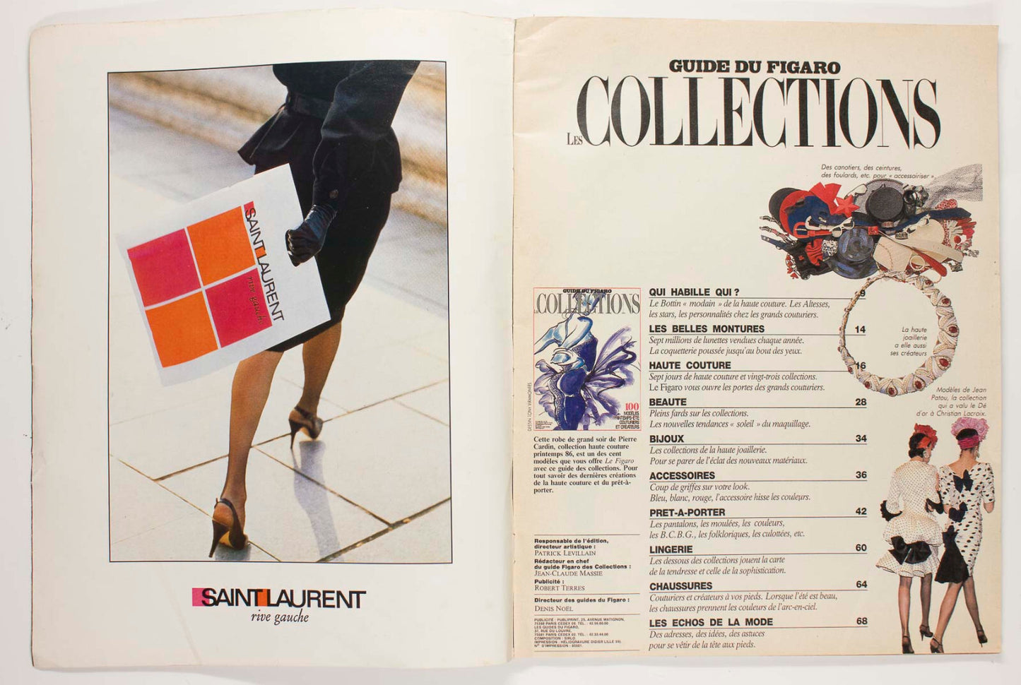 TONY VIRAMONTES Pierre Cardin ETE 1986 COLLECTIONS vtg GUIDE LE FIGARO magazine