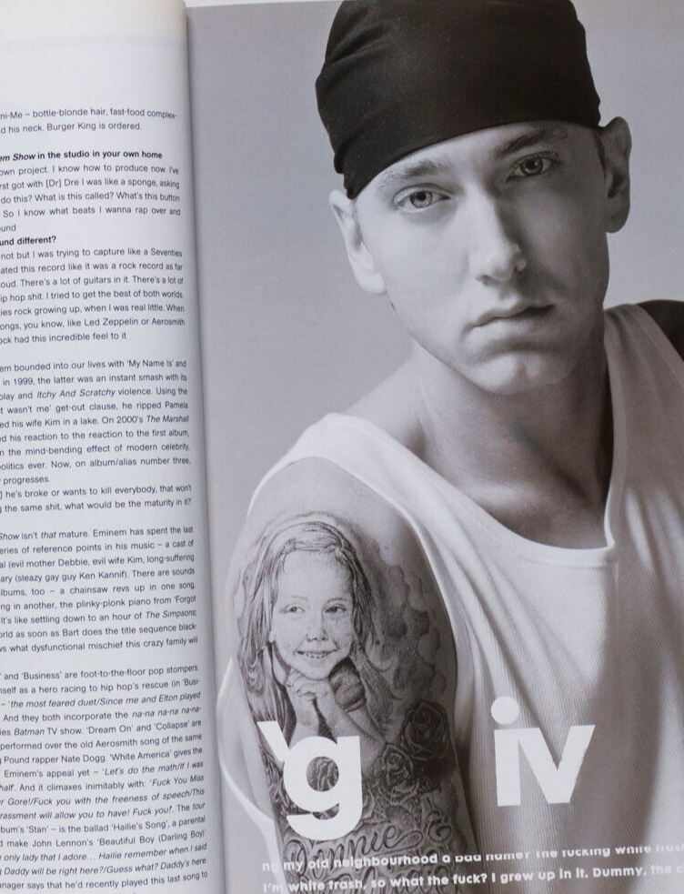 Eminem WITHDRAWN PINK TOP COVER Travis Fimmel THE FACE magazine 2002 Sugababes
