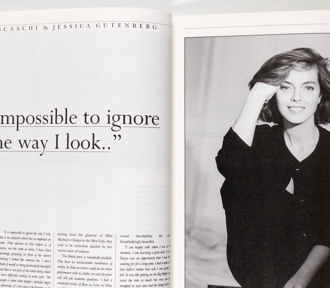 GRETA SCACCHI Allen Jones WILLIAM HURT  KING CHARLES Ritz magazine 1980's