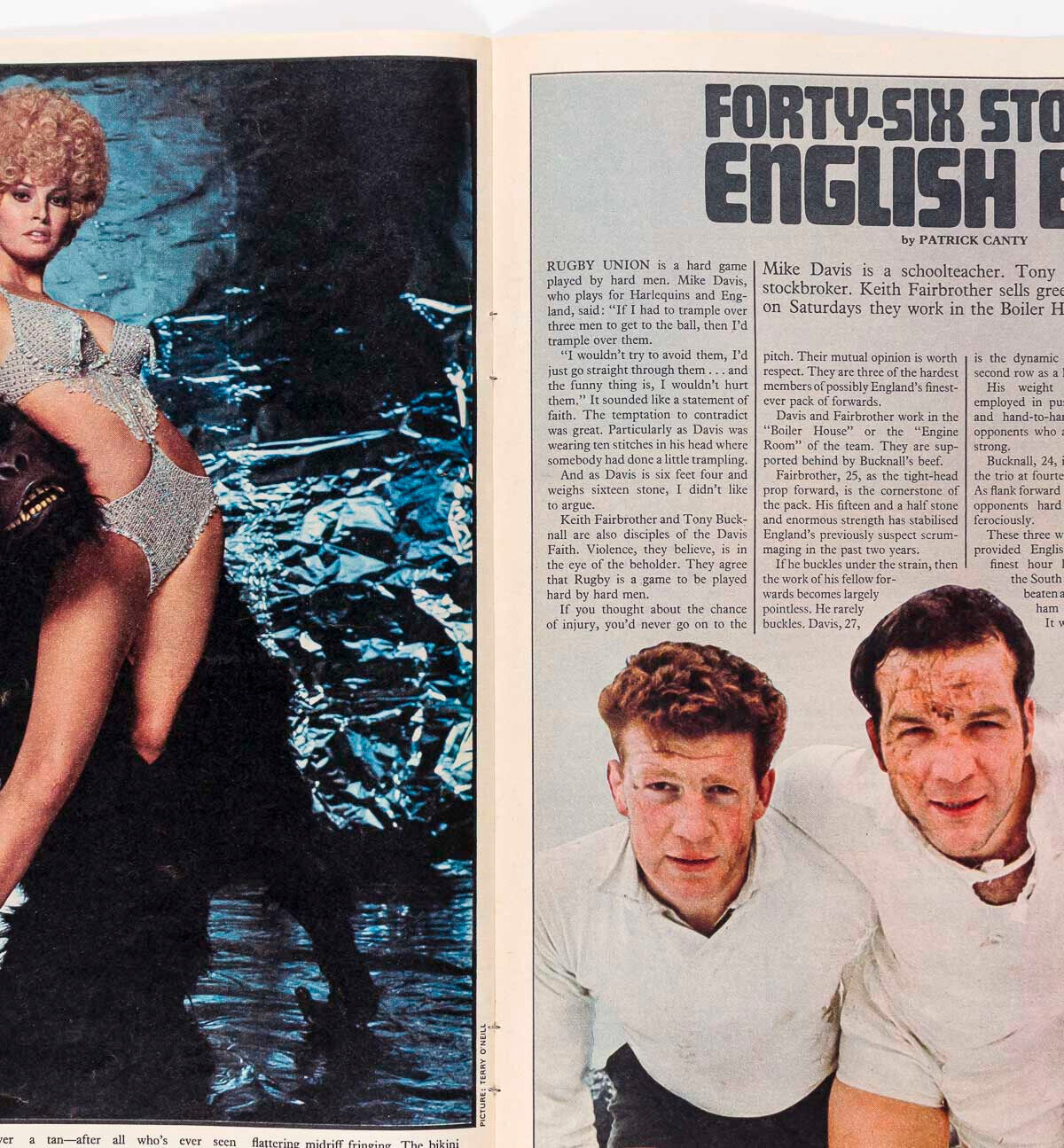RAQUEL WELCH Terry Gilliam & O'Neill GOLDIE HAWN Tony Bucknall ~ Mirror magazine