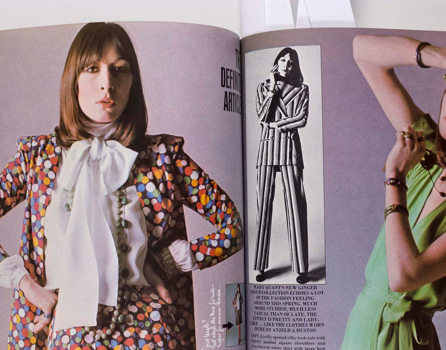 ANJELICA HUSTON Nemone Lethbridge PARIS Yellow ALEX CHATELAIN Harpers & Queen UK