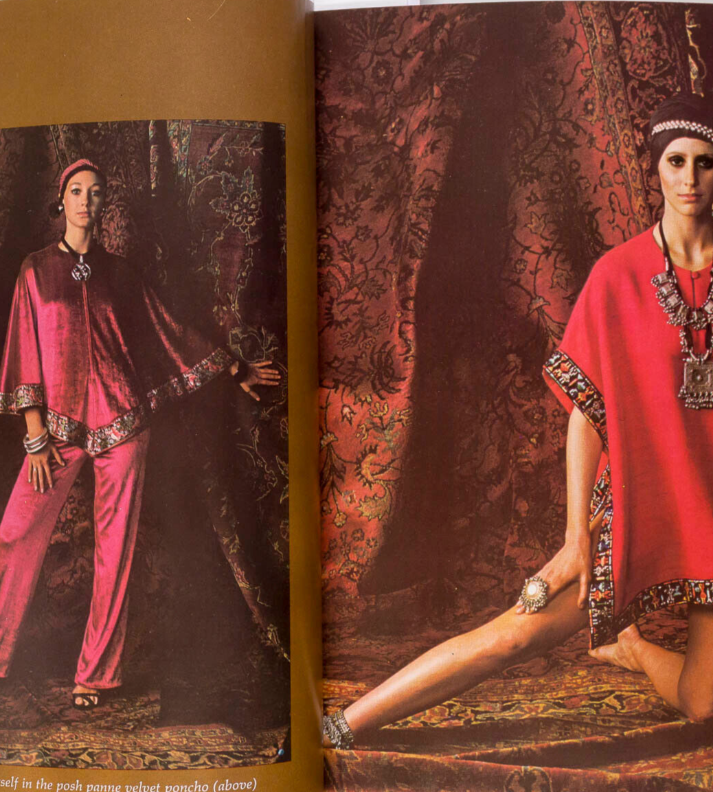 Marisa Berenson ANTONIO LOPEZ Couture SEAMING Poncho VOGUE magazine Pattern book