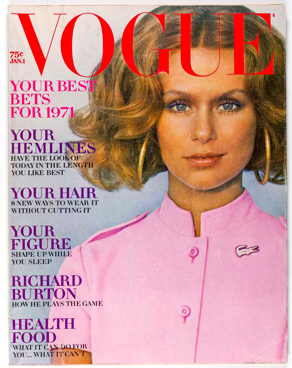 LAUREN HUTTON Richard Burton LACOSTE Paul Morrissey HAIR Vogue US 1 January 1971