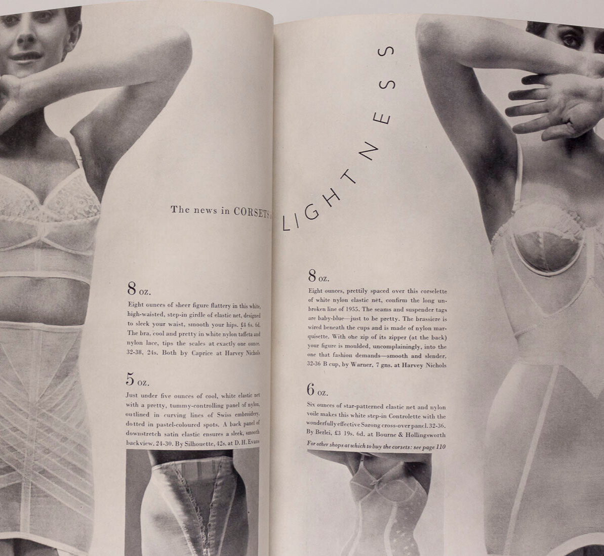 Vernier STEMP Dylan Thomas VOGUE August 1955 70th birthday gift MARIGOLD Corsets