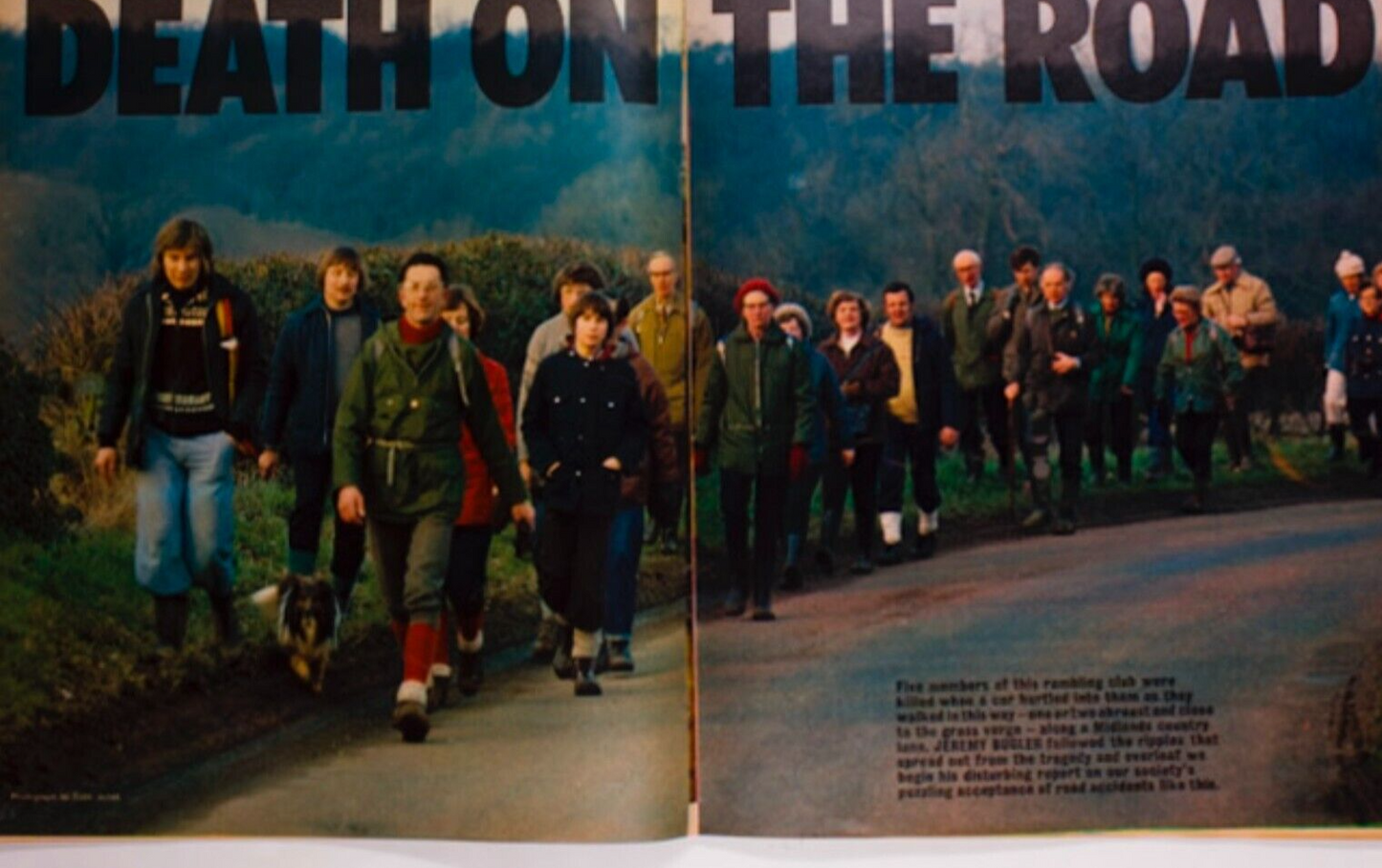 JERRY HALL People with phobia's BRITISH COUNTRYSIDE RAMBLERS ~ Observer magazine