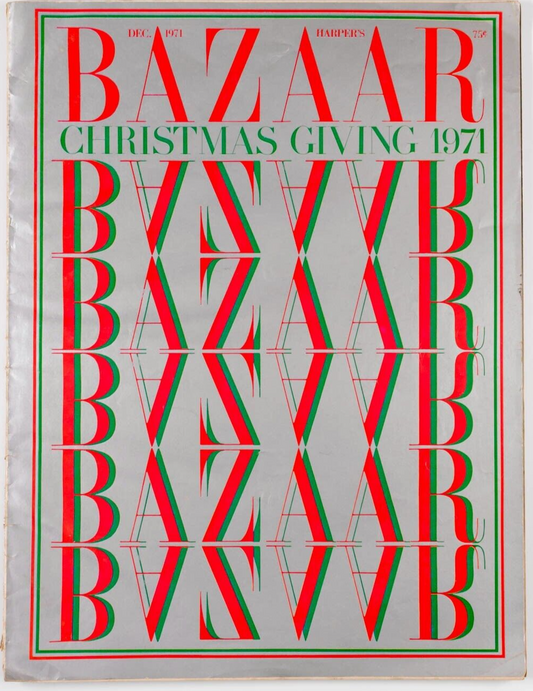 Twiggy HILDEGARD NEF Woody Allen HARPERS December 1971 Cybill Shepherd GUCCI vtg