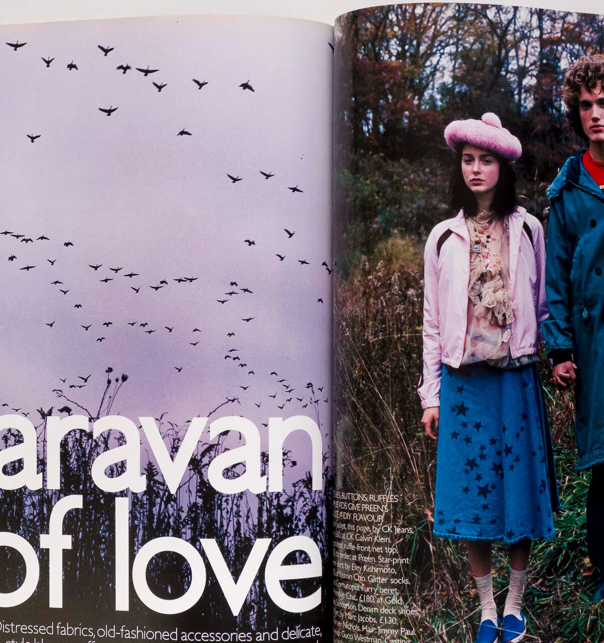 Unsmiling KAROLINA KURKOVA Two face VOGUE magazine May 2001 Tamara Rojo KORS vtg