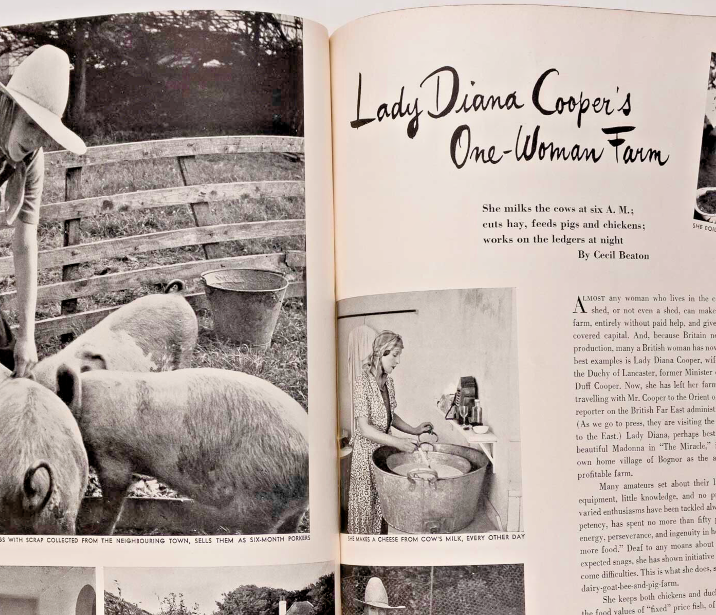 BETTY MCLAUCHLEN Horst DIANA COOPER Vogue 1941 Sept WW2 PROPAGANDA Carl Erickson