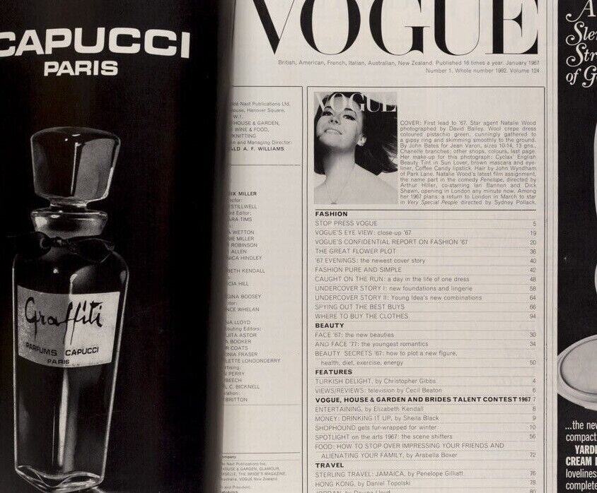 Natalie Wood TWIGGY Maud Adams HELMUT NEWTON Feliks Topolski ALAN ALDRIDGE Vogue