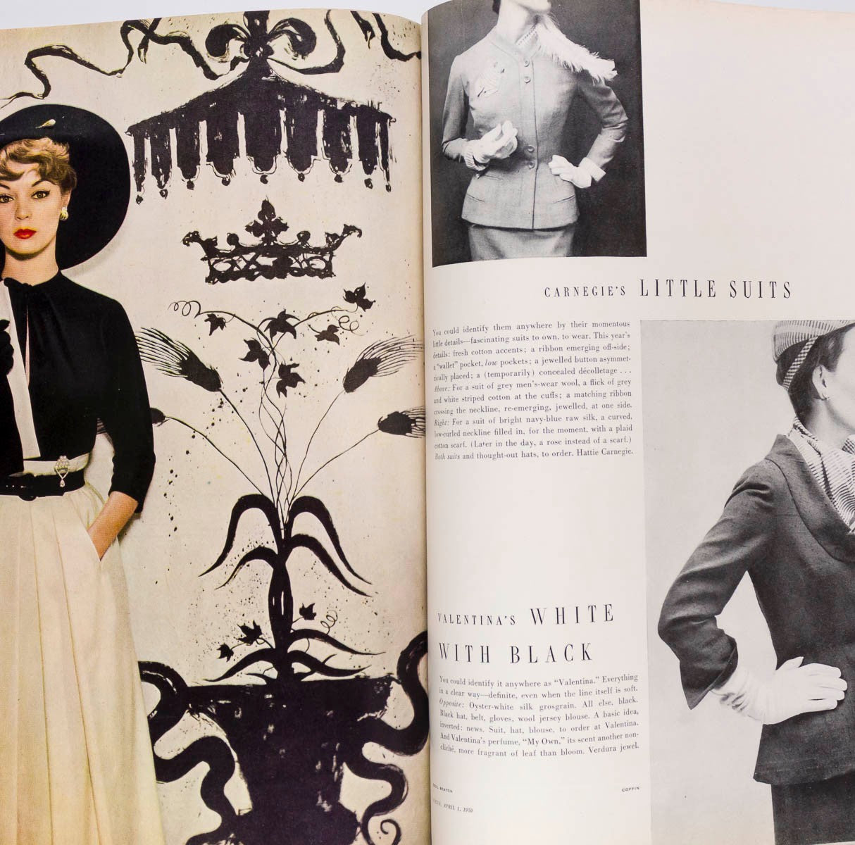 Irving Penn JEAN PATCHETT Black & White Idea VOGUE 1 April 1950 Bouche PARKINSON