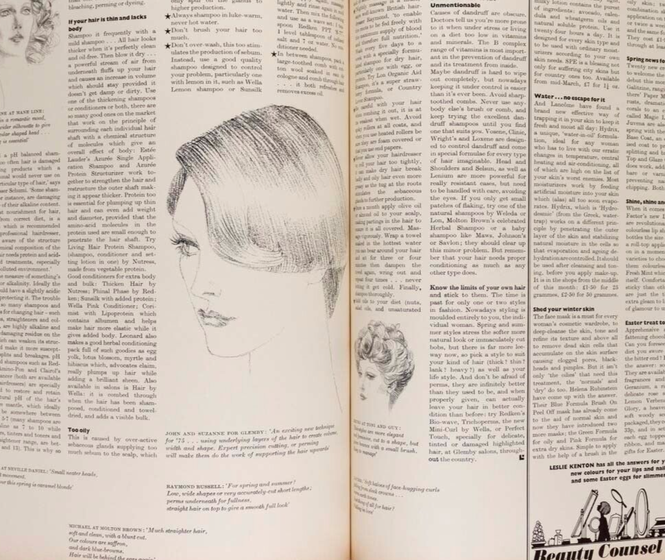 MARY LOUISE WELLER Constance Spry DUNCAN GRANT Harpers & Queen March 1975 Heals