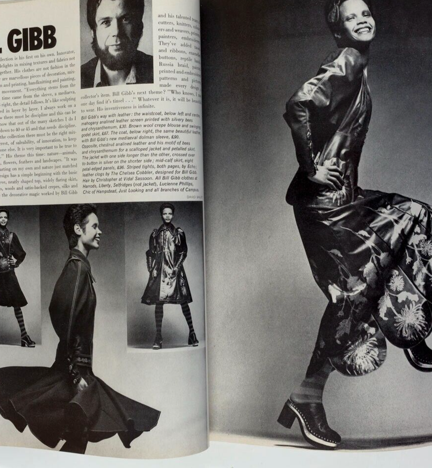 Sue Baloo JEAN MUIR Dior menswear VOGUE September 15 1972 Jan Ward BILL GIBB vtg