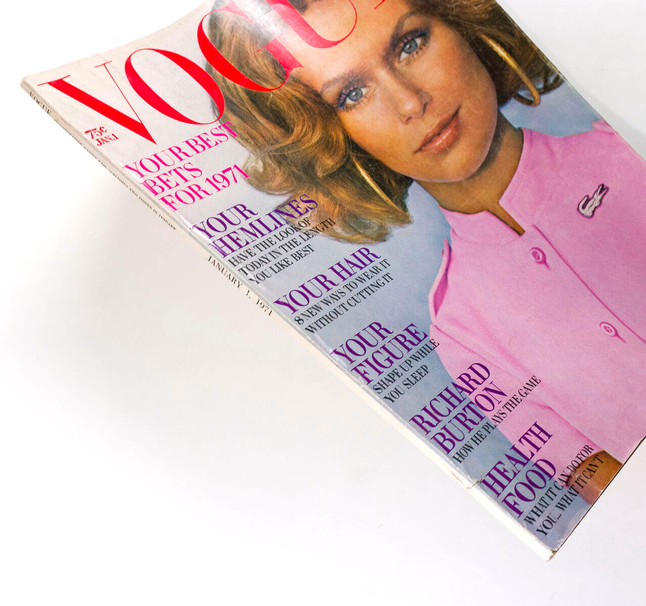 LAUREN HUTTON Richard Burton LACOSTE Paul Morrissey HAIR Vogue US 1 January 1971