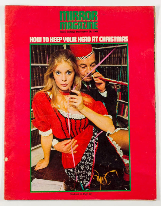 Angela Gore ALFRED HITCHCOCK Alan Aldridge MIRROR magazine 20 December 1969 Xmas