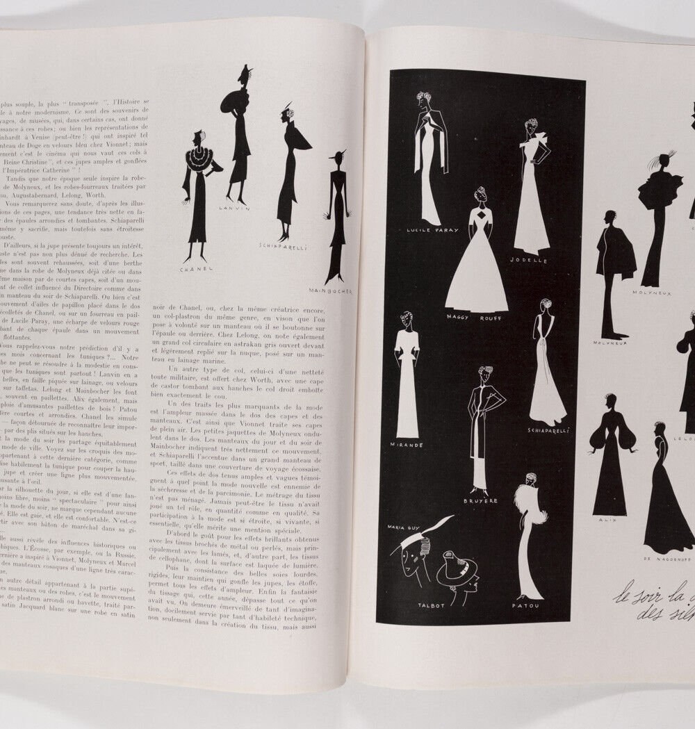 EDUARDO BENITO Schiaparelli LANVIN Rene Bouet-Willaumez PARIS VOGUE French vtg