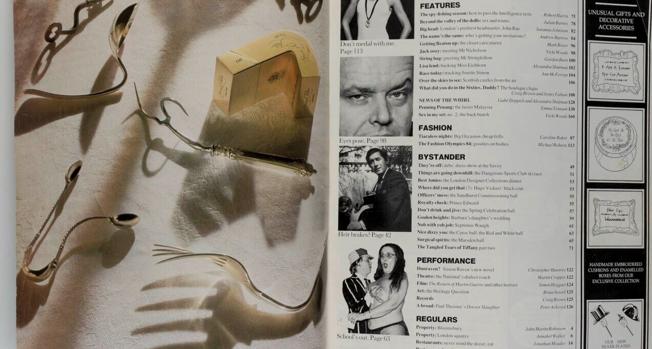 JPG Steve Lundquist MARK PALMER Tatler magazine HERB RITTS Jack Nicholson BEATON