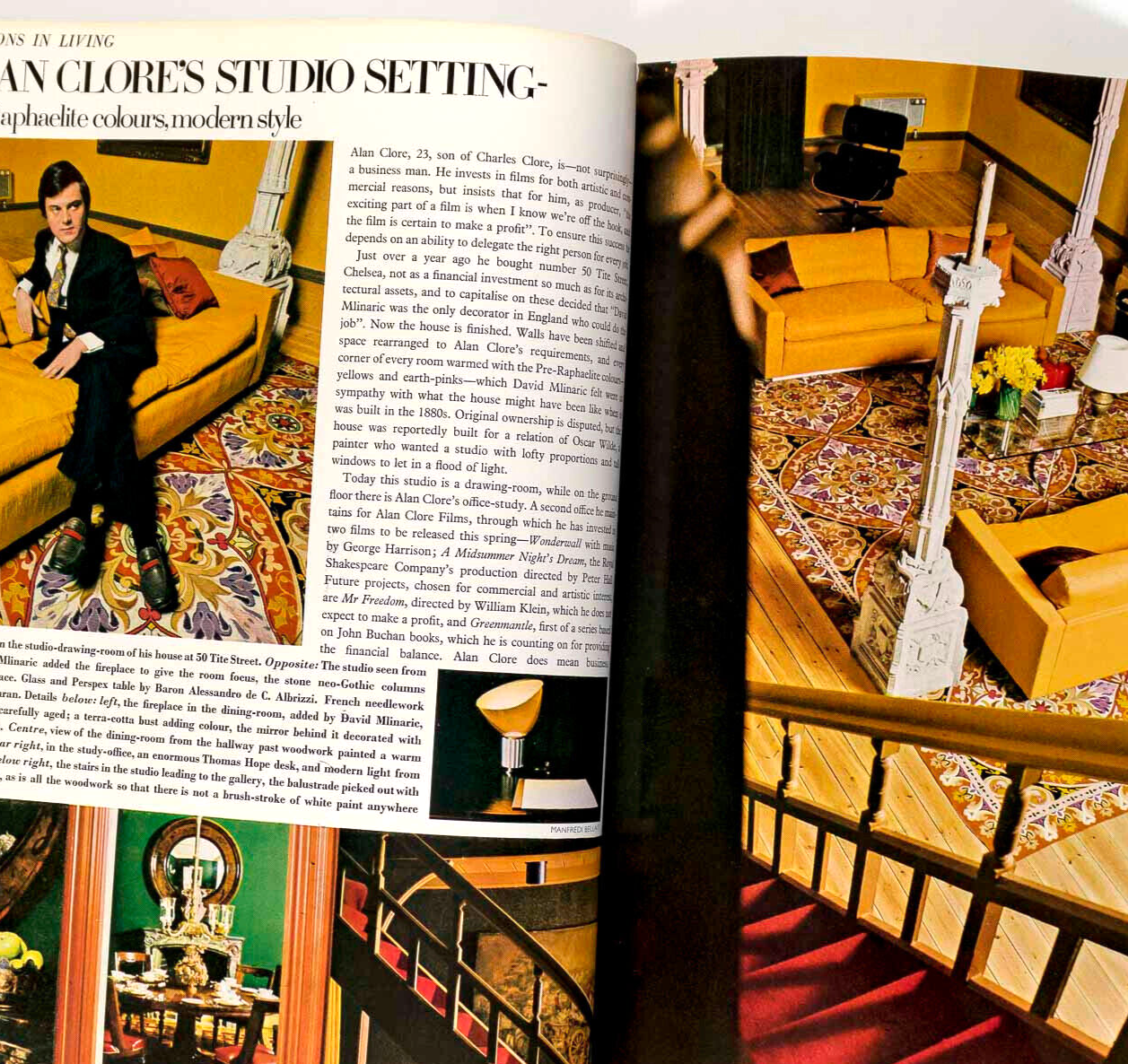 FAYE DUNAWAY Anjelica Huston TREVOR NUNN Helmut Newton NZ Vogue May 1968 BARDOT