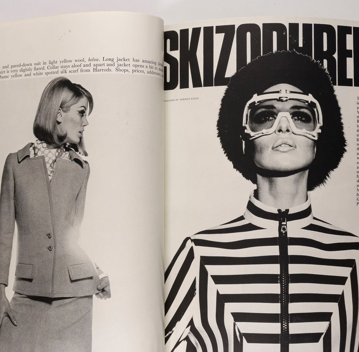 Brian Duffy SKIWEAR OpArt PAULENE STONE Hardy Amies QUEEN magazine January 1966