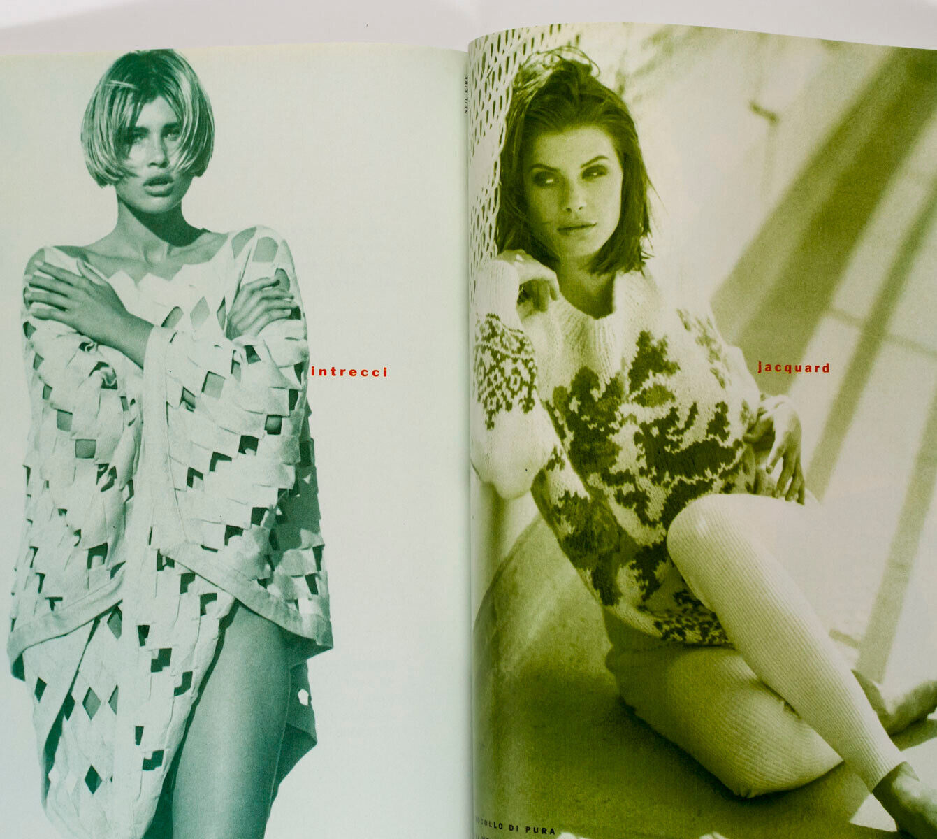 Veruschka BLUMARINE Vanessa Duve NEIL KIRK Vogue Italia Wool magazine supplement