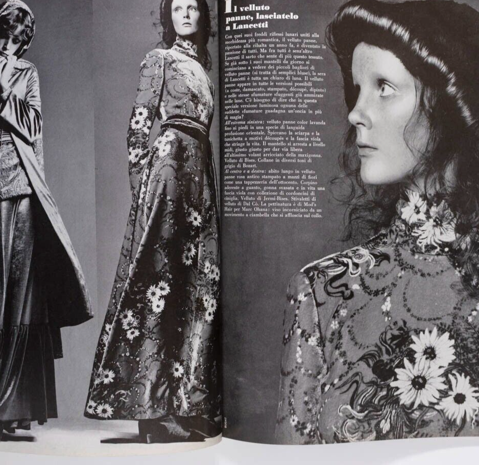 Birgitta Ramang VERUSCHKA Marisa Berenson VOGUE ITALIA Sept 1970 Donna Mitchell
