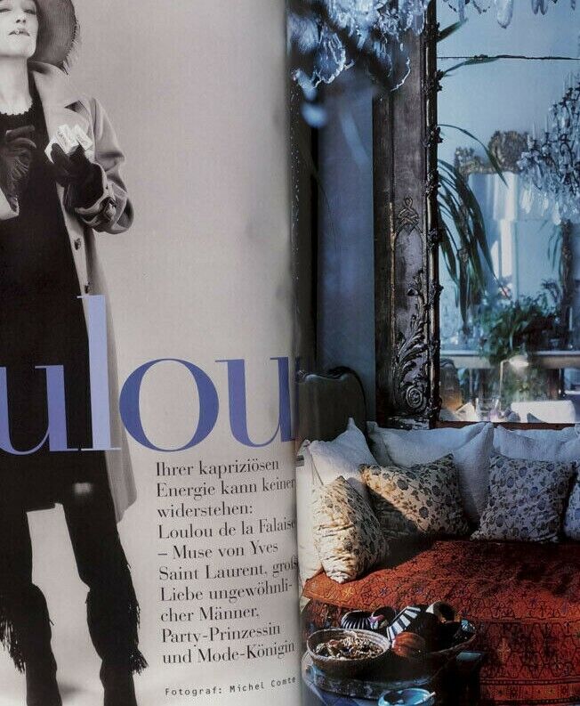 Kate Moss ALBERT WATSON Loulou de la Falaise DAVID BAILEY German Vogue magazine