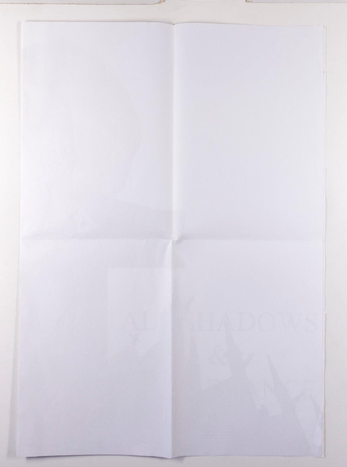 RAF SIMONS Show invite poster ALL SHADOWS & DELIVERANCE Autumn Winter 2005 2006