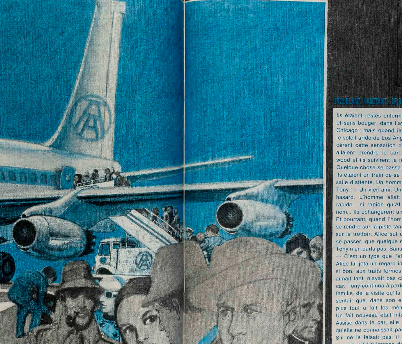 Nicole de Lamarge BLUE WAVE Duffy  FRENCH ELLE magazine May 1966 Juliette Greco