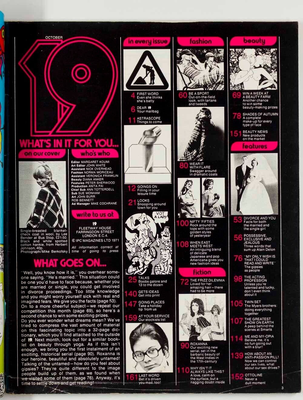 MR FREEDOM Bus Stop ANJELICA HUSTON Bob Richardson BIBA Alain Delon 19 MAGAZINE