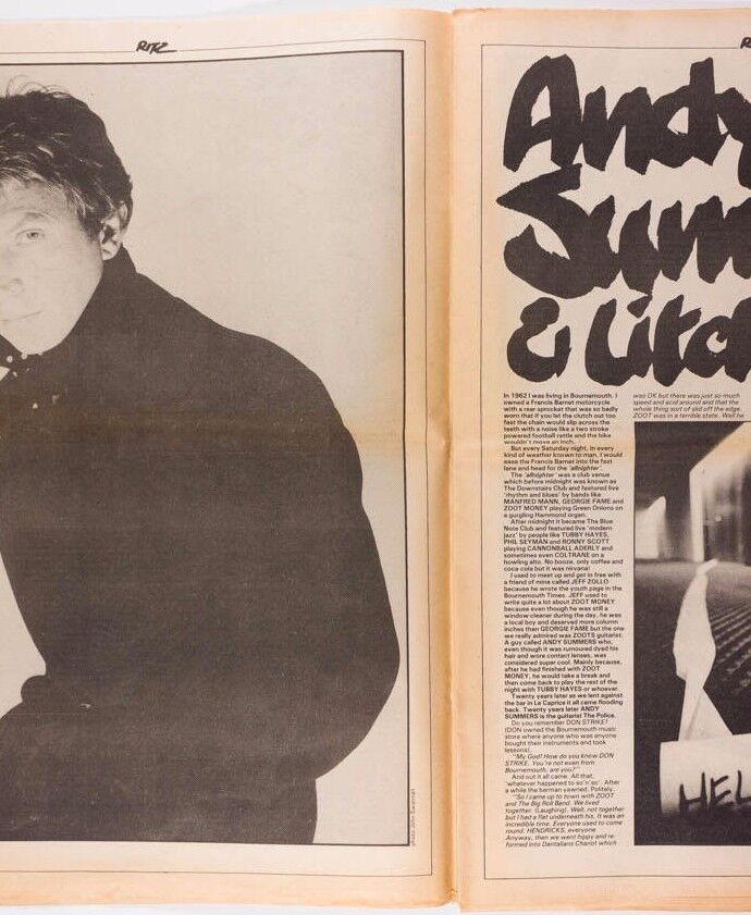 Dennis Hopper SARAH MOON The Police VERSACE Benedict Taylor 1980's Ritz magazine