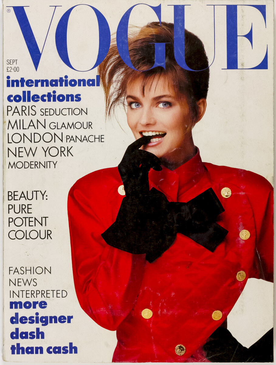 Paulina Porizkova INTERNATIONAL COLLECTIONS vtg 1980's fashion PARIS Italy VOGUE