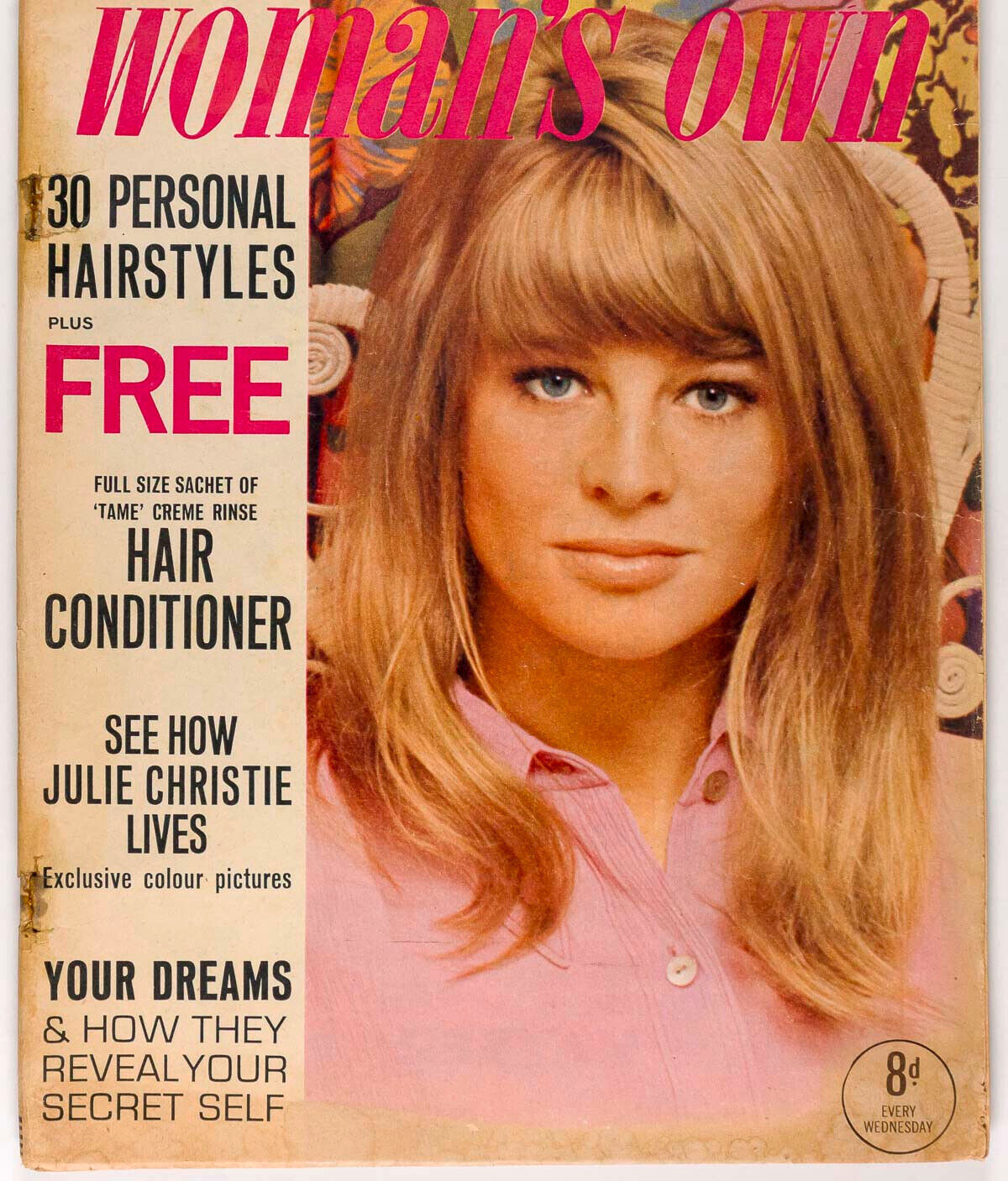 Julie Christie JILL KENNINGTON Child knitwear WOMAN'S OWN magazine MOD HAIR 60s