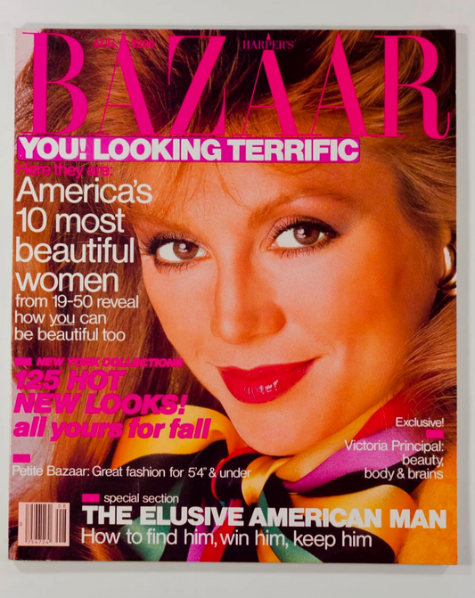 VICTORIA PRINCIPAL Twiggy RACHEL WARD Harpers Bazaar 1983 August George Hamilton