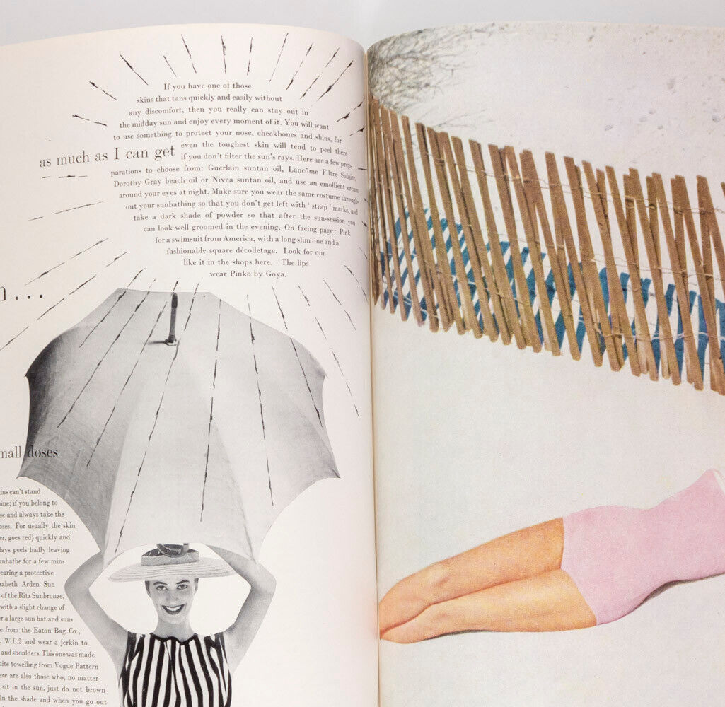 Lisa Fonssagrives IRVING PENN Henry Clarke RENE GRUAU Parasol VOGUE BEAUTY BOOK