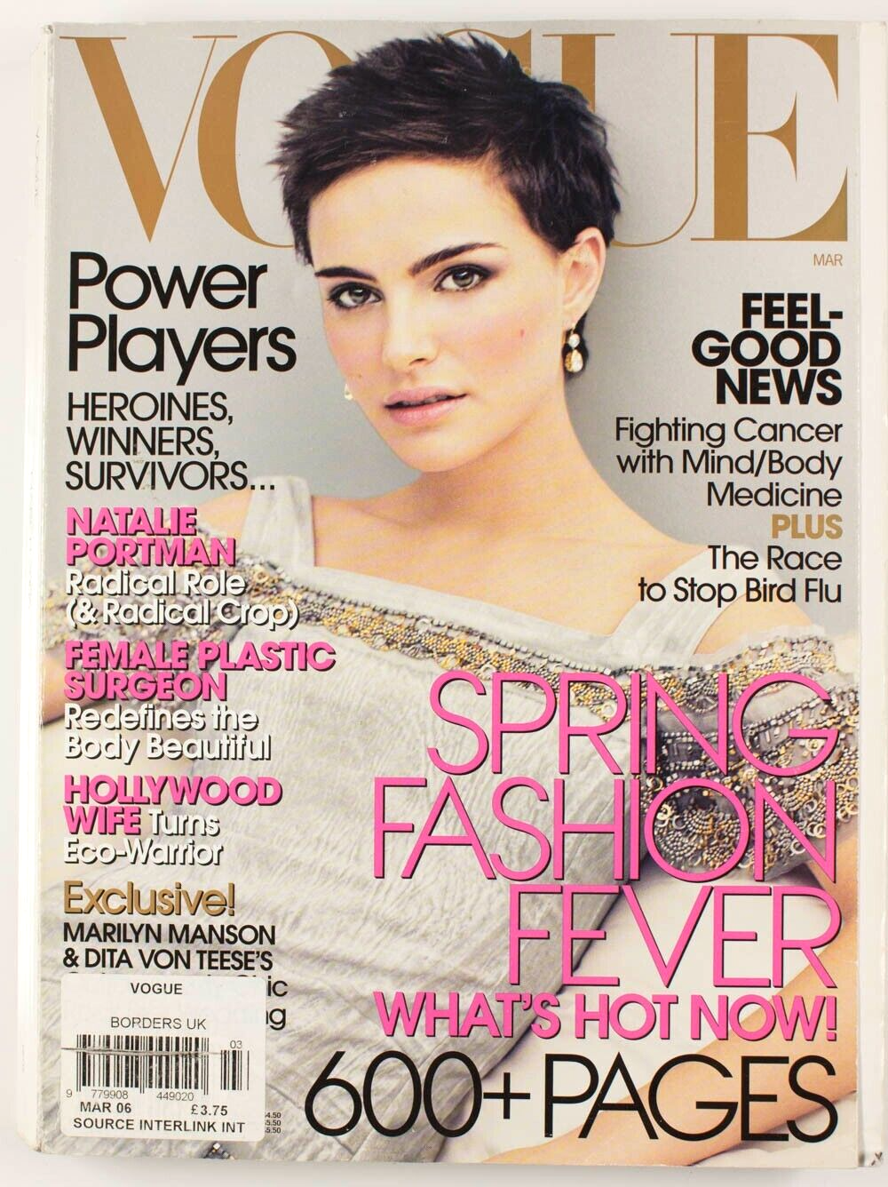 NATALIE PORTMAN Marilyn Manson DITA VON TEESE Vogue magazine 2006 March SPRING