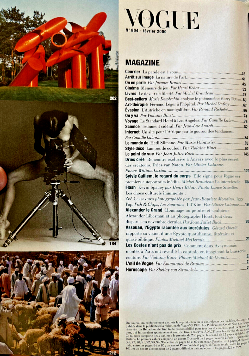 MALGOSIA BELA Sylvie Guillem MINI ANDEN Paris Vogue February 2000 HEDI SLIMANE