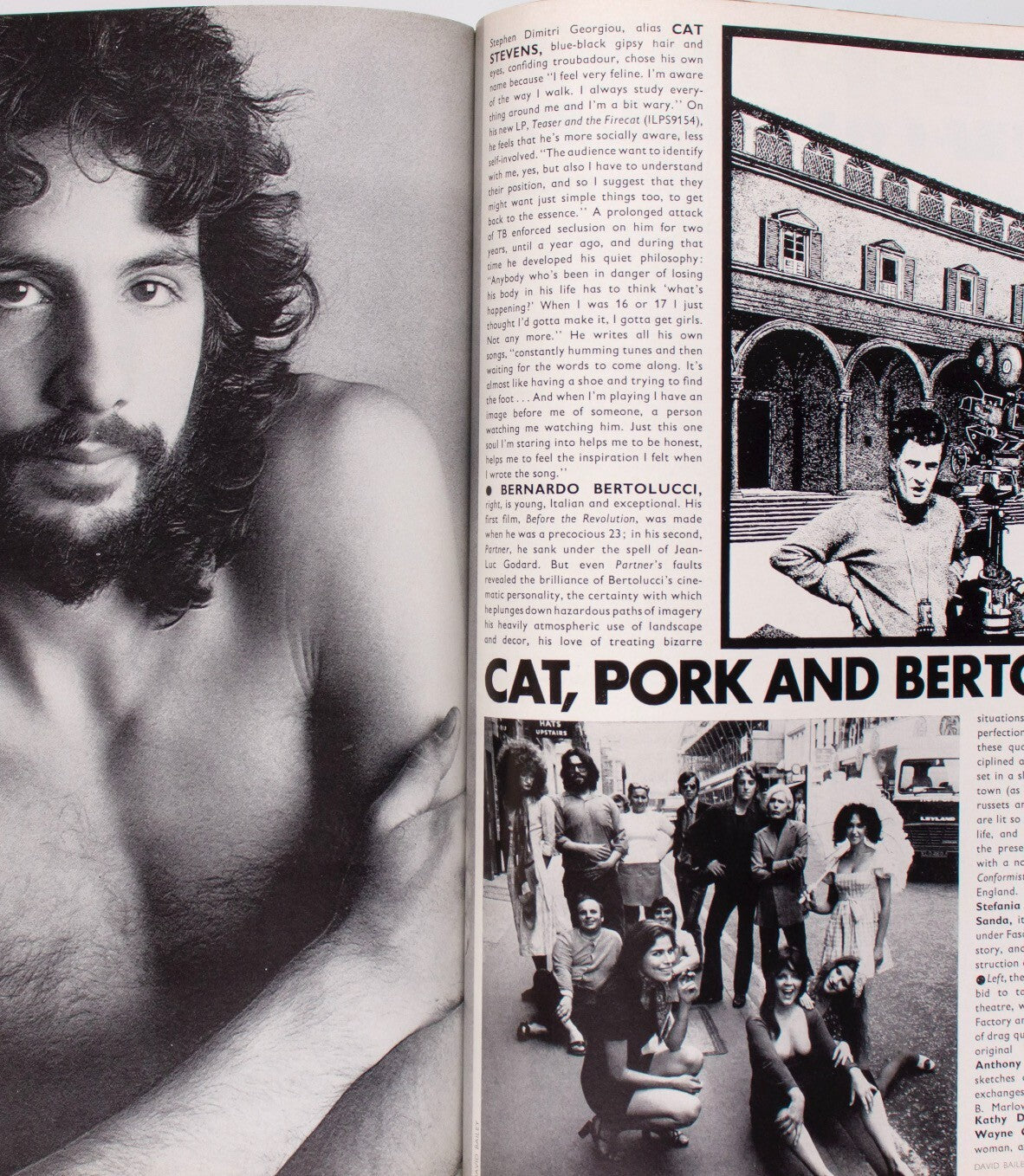 Princess Anne PATTIE BOYD Antonio Lopez VOGUE Sep 1971 Lee Radziwill CAT STEVENS