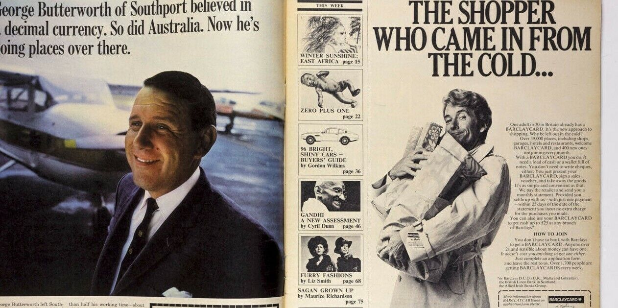 DUFFY Francoise Sagan GANDHI Meccano Cars BIBA Dinky HBC Observer magazine