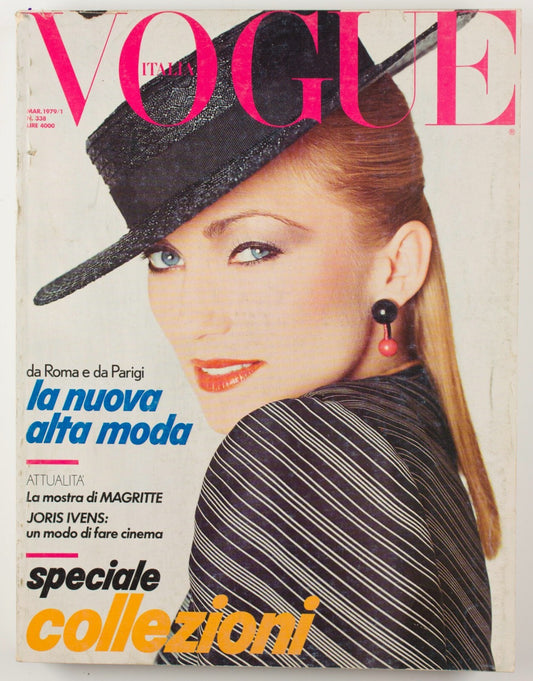 Anna Andersen GIA CARANGI Magritte VOGUE ITALIA March 1979 Couture JORIS IVENS