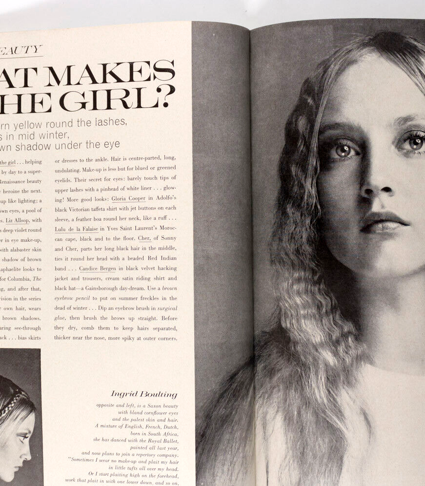 Maudie James PATTIE BOYD Ingrid Boulting TWIGGY Moyra Swan MARISA BERENSON Vogue