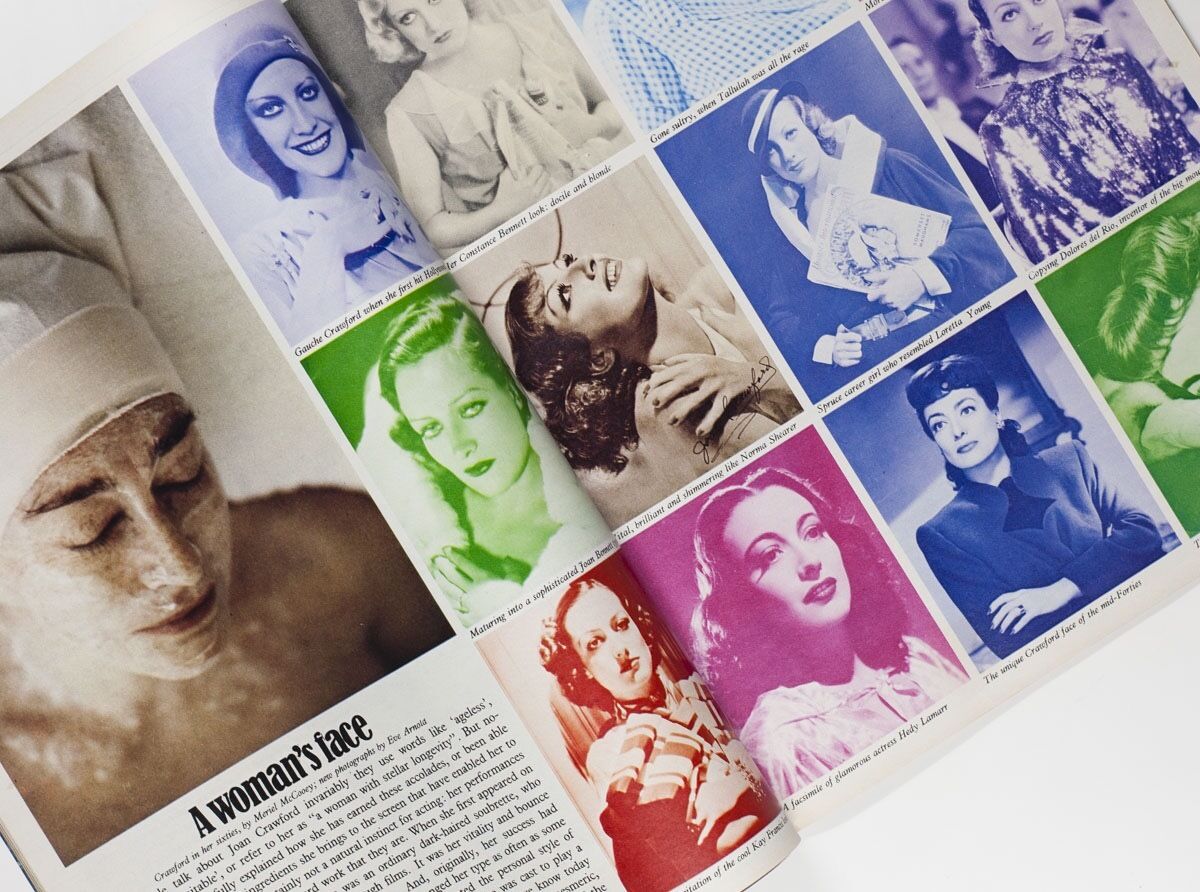 Rita Hayworth DIANE ARBUS Joan Crawford VERONICA LAKE vtg SUNDAY TIMES MAGAZINE