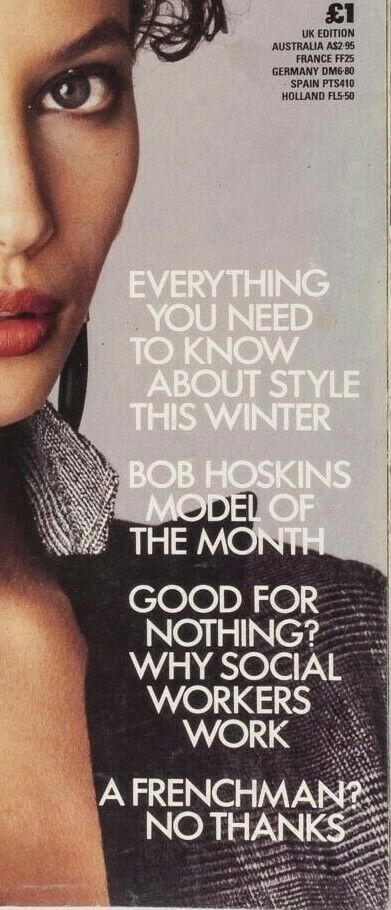 Jenny Howorth NAOMI CAMPBELL Bob Hoskins TALISA SOTO Paula Yates ~ Elle magazine