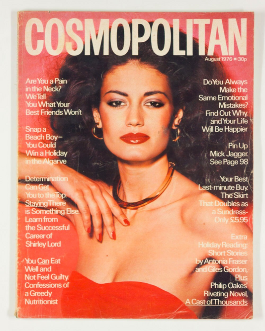 LUPE Mick Jagger JERRY HALL Cosmopolitan August 1976 Toscani TONY CURTIS Tunisia