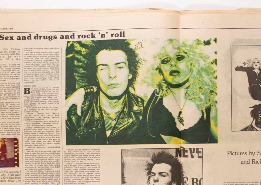 Sid Vicious NANCY SPUNGEN Japan RECORD MIRROR magazine 8 April 1978 Phil Collins