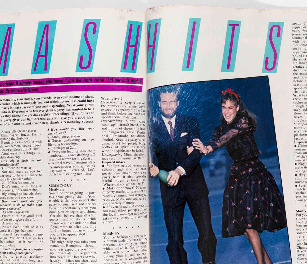 CATHERINE OXENBERG Halston FAME Rare COMPANY MAGAZINE 1980's vtg fashion 80s UK