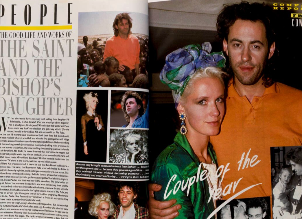 PAULA YATES Bob Geldof IAN CHARLESON Company magazine 1986 April SAM SHEPARD vtg