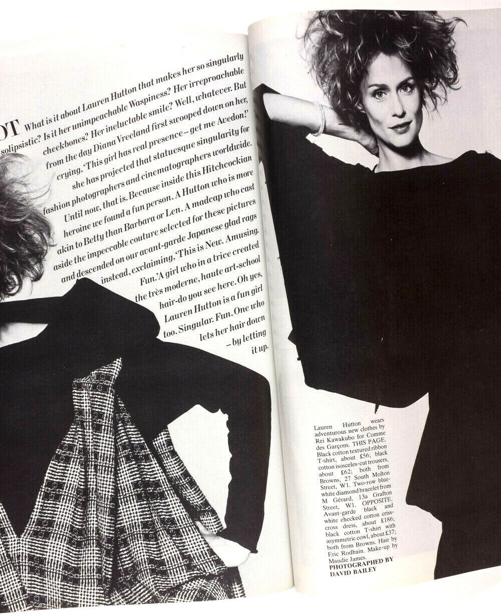 Jane Seymour CHRISTINE KEELER Lauren Hutton SADE James Fox CDG ~ TATLER MAGAZINE