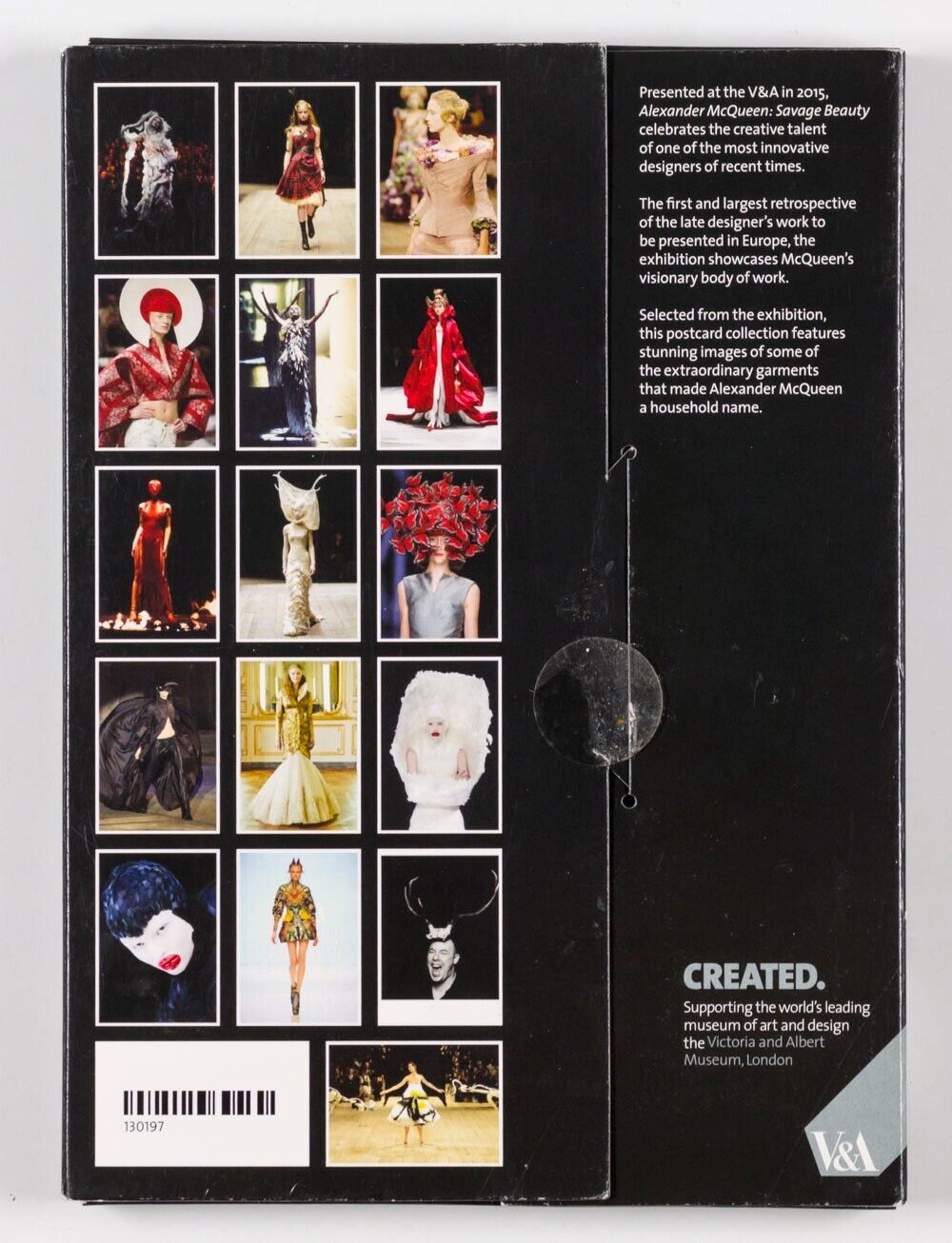 Alexander McQueen POSTCARD book V&A Exhibition HORN OF PLENTY Kate Moss 16 CARDS
