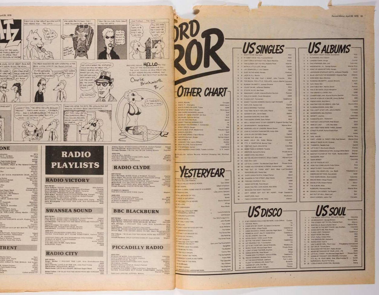 FREDDIE MERCURY Pere Ubu STATUS QUO Record Mirror magazine April 29 1978 Blondie